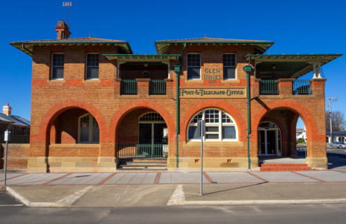 Post and telegraph office at glen innes in new england, new south wales, nsw, australia - Australian Stock Image