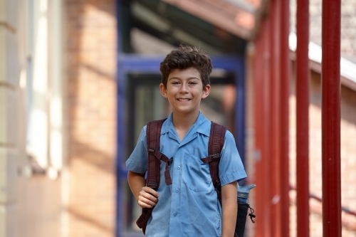 Primary school student at school - Australian Stock Image