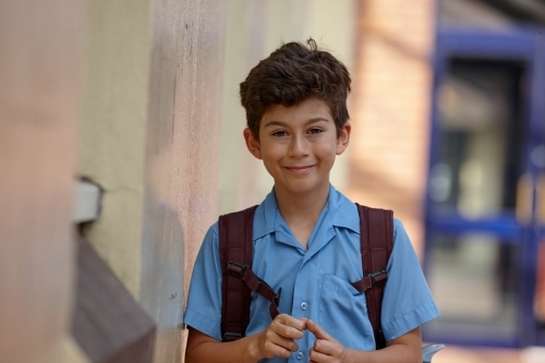 Primary school student at school - Australian Stock Image