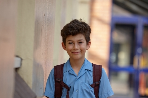 Primary school student at school - Australian Stock Image