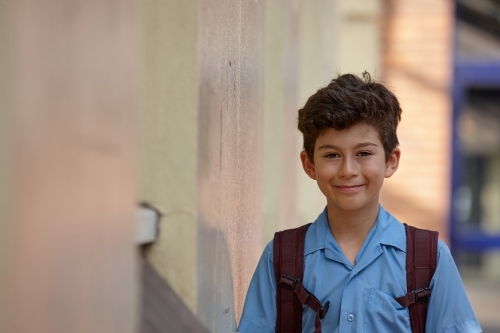 Primary school student at school - Australian Stock Image