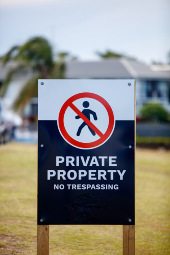 Private Property sign - Australian Stock Image