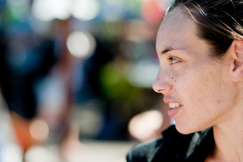Profile of Young Aboriginal Woman - Australian Stock Image