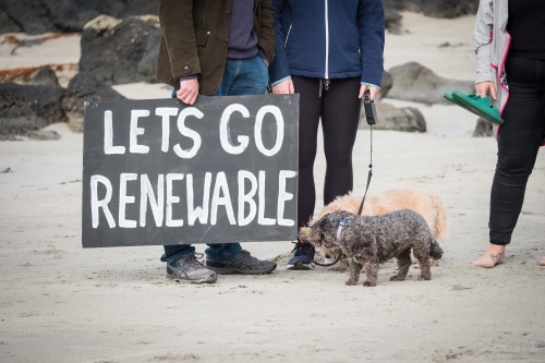 Protest sign for the enviroment - Australian Stock Image