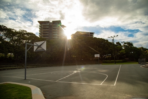 Public basketball court located at Settlement Cove Park, Redcliffe Australia - Australian Stock Image