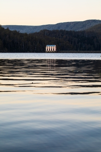 Pumphouse Point and Lake St Clair - Australian Stock Image