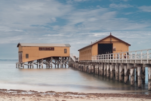 Queenscliff Pier in Queenscliff - Australian Stock Image