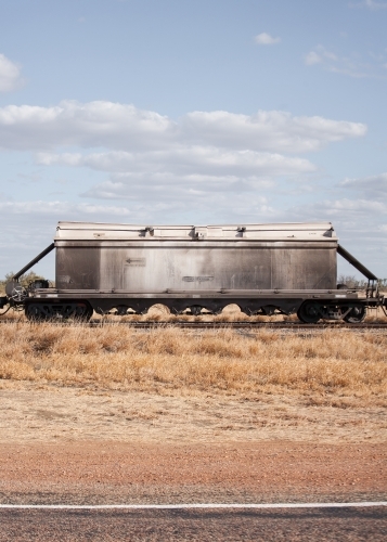 Railway carriage on remote railway - Australian Stock Image