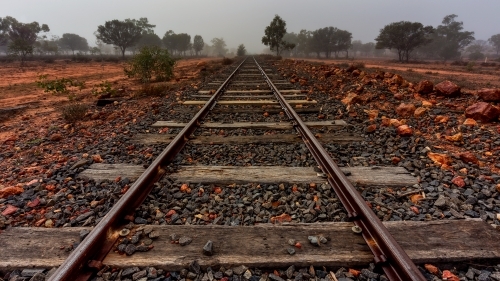 Railway Line - Australian Stock Image