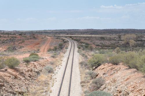 Railway line in remote South Australia