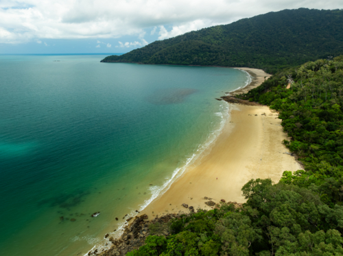 Rainforest and secluded beach landscape - Australian Stock Image