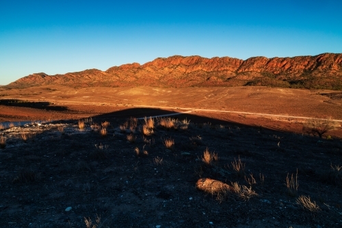 range lit by late afternoon light - Australian Stock Image