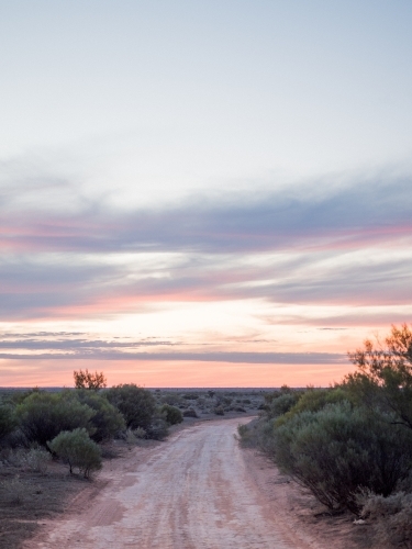 Red Dirt Road at Sunset