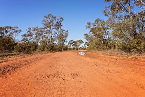 Red dirt road - Australian Stock Image