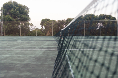 Regional Sports Court containing netball and tennis facilities - Australian Stock Image