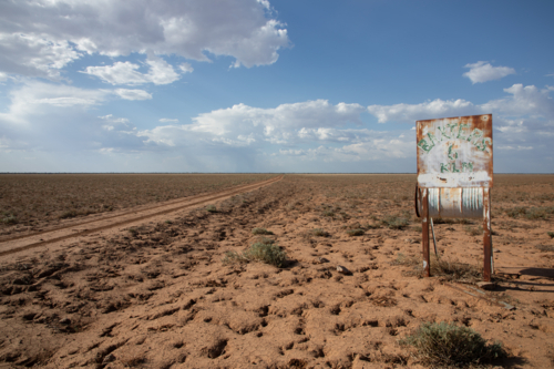 Remote mailbox on a dirt road - Australian Stock Image