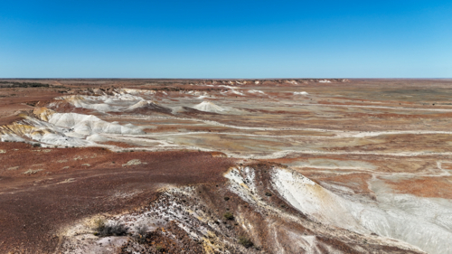 Remote Painted Desert Hills - Australian Stock Image