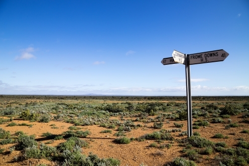 Remote signpost - Australian Stock Image