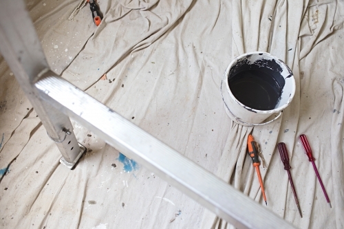 Renovating and painting preparation - Australian Stock Image