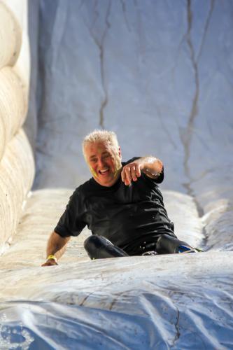 Retiree completing fitness course - Australian Stock Image