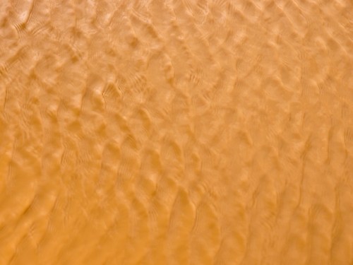 Ripple pattern on orange/brown muddy water