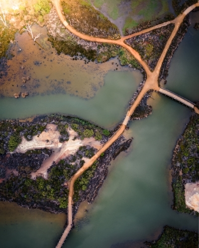 River Boardwalks & Trails - Australian Stock Image