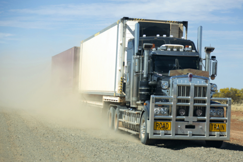 Road train - Australian Stock Image