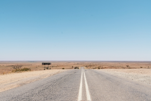 Roads out of Silverton, NSW - Australian Stock Image