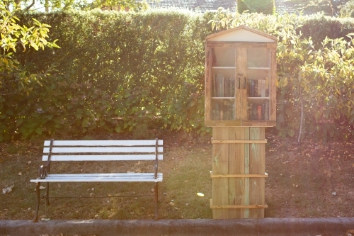 Roadside Library - Australian Stock Image