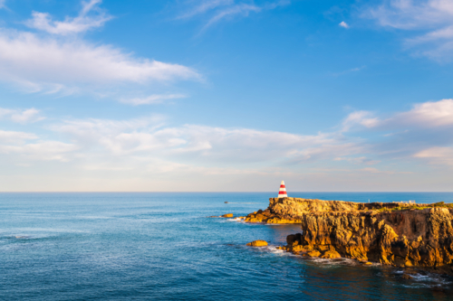 Robe Obelisk during sunrise - Australian Stock Image