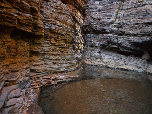 Rock formation and pool - Australian Stock Image