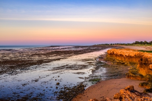 Rock formations on coastline - Australian Stock Image