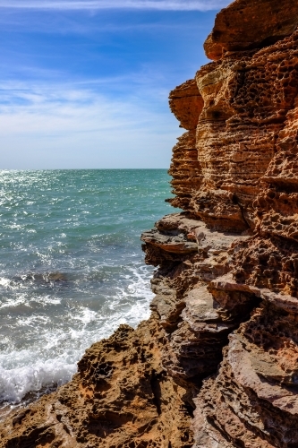 Rock formations on coastline - Australian Stock Image