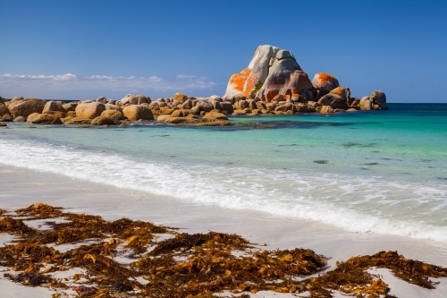Rocks at Picnic Point - Mt William National Park - Tasmania - Australian Stock Image