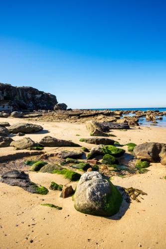 rocks on the beach at Little Bay - Australian Stock Image
