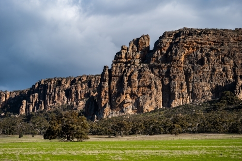 Rocky Buttresses and landscape of Mount Arapiles - Australian Stock Image