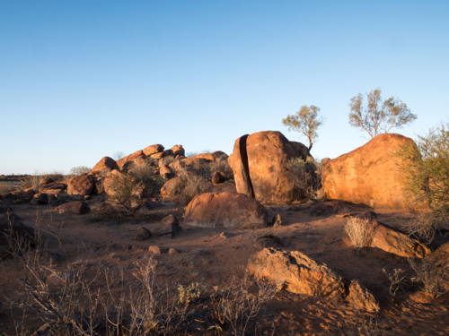 Rocky landscape outside Tibooburra, New South Wales - Australian Stock Image