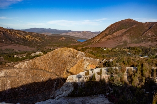 Rocky outlook at Queenstown - Australian Stock Image