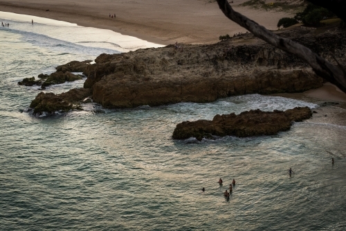 Rocky swimming spot - Australian Stock Image