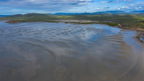 Rodds Bay at low tide, near Turkey Beach - Australian Stock Image