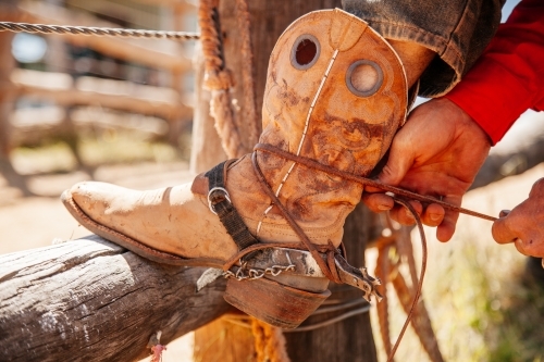 Rodeo Boots - Australian Stock Image
