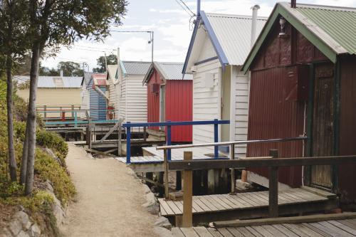 Row of beach houses - Australian Stock Image