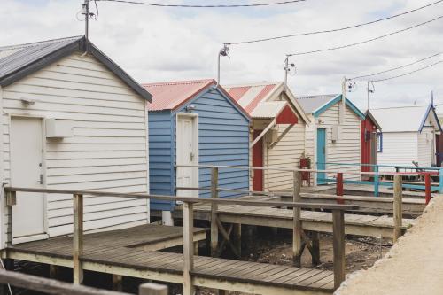 Row of Beach Houses - Australian Stock Image