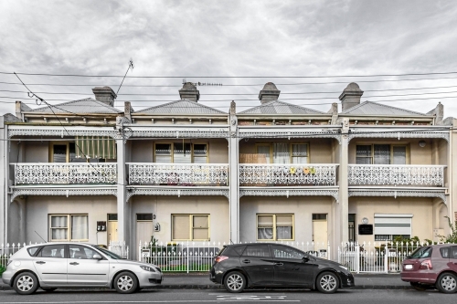 Row of melbourne terrace houses - Australian Stock Image
