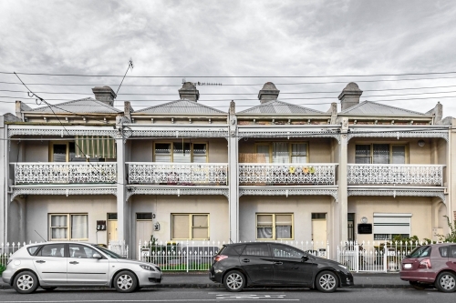Row of melbourne terrace houses