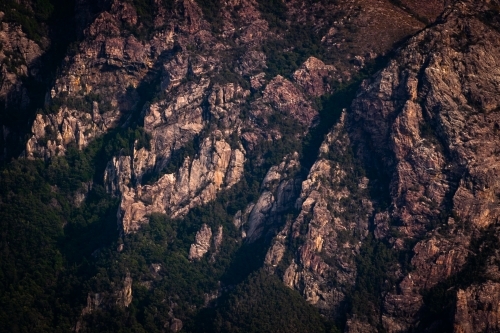 Rugged Cliffside outside of Queenstown, Tasmania - Australian Stock Image