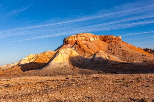 rugged hills in the Painted Desert - Australian Stock Image