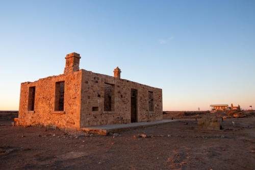 ruin in morning light - Australian Stock Image