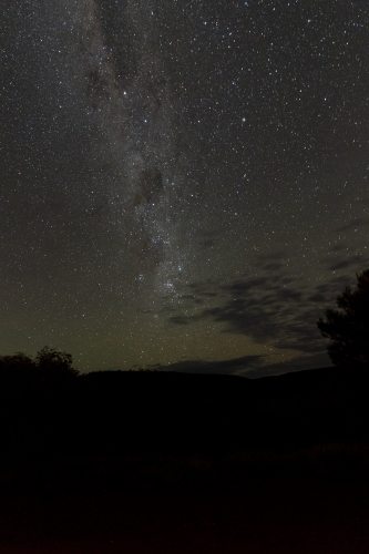 Rural horizon and night sky - Australian Stock Image