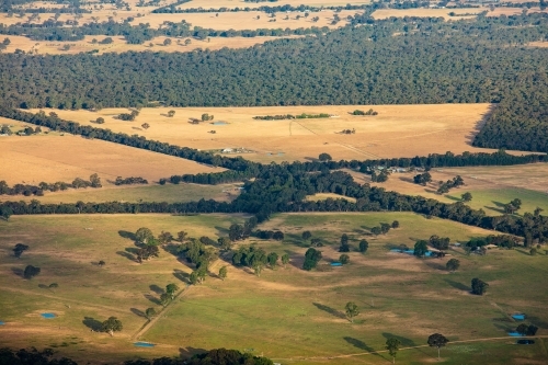 Rural western Victoria view from the elevation of Boroka Lookout - Australian Stock Image